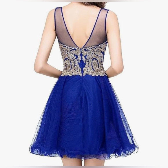 Blue Women’s Short Dress - Picture 2 of 3